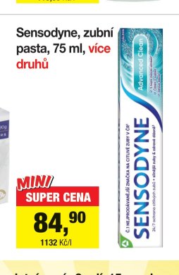 Sensodyne zubní pasta, 75 ml