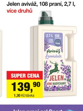 Jelen aviváž, 108 praní, 2,7 l, více druhů