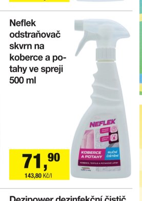 Neflek odstraňovač skvrn na koberce a potahy ve spreji 500 ml