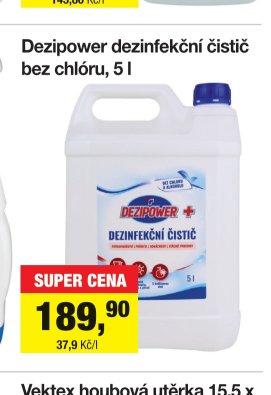 Dezipower dezinfekční čistič bez chlóru, 5 l