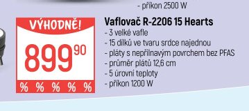 Vaflovač R-2206 15 Hearts