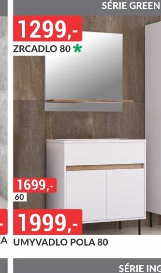 Série Greenland bílá - Zrcadlo 80