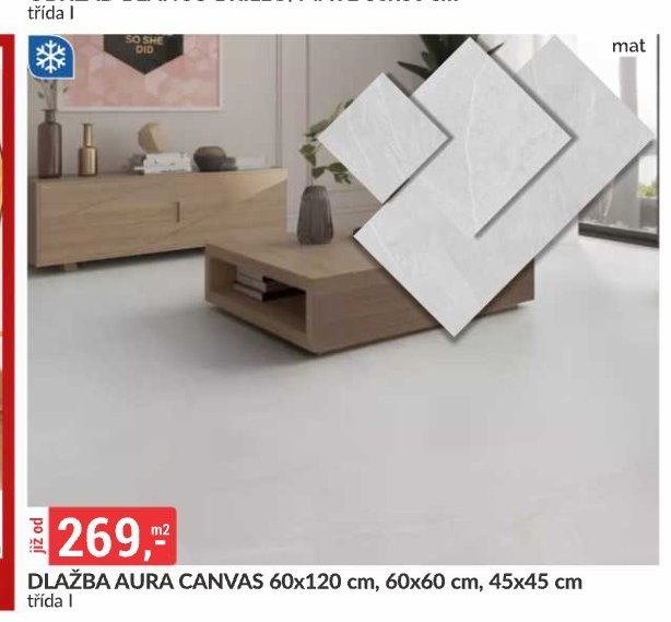 DLAŽBA AURA CANVAS 60x120 cm, 60x60 cm, 45x45 cm
