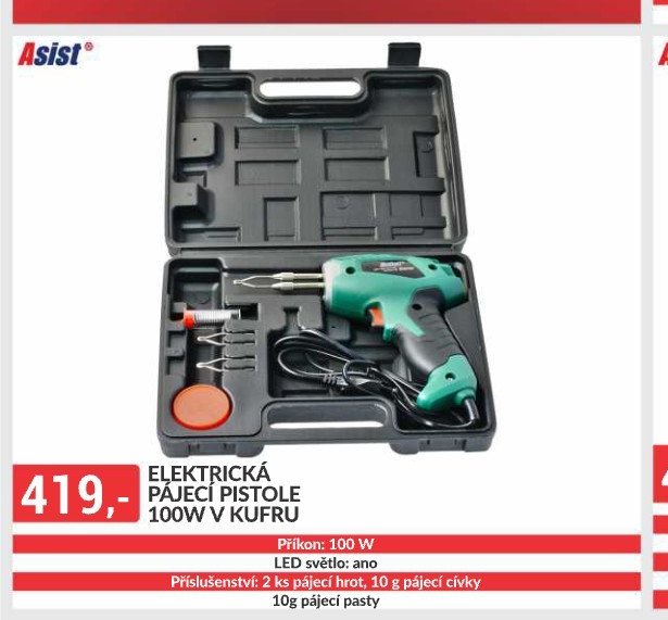 ELEKTRICKÁ PÁJECÍ PISTOLE 100W V KUFRU