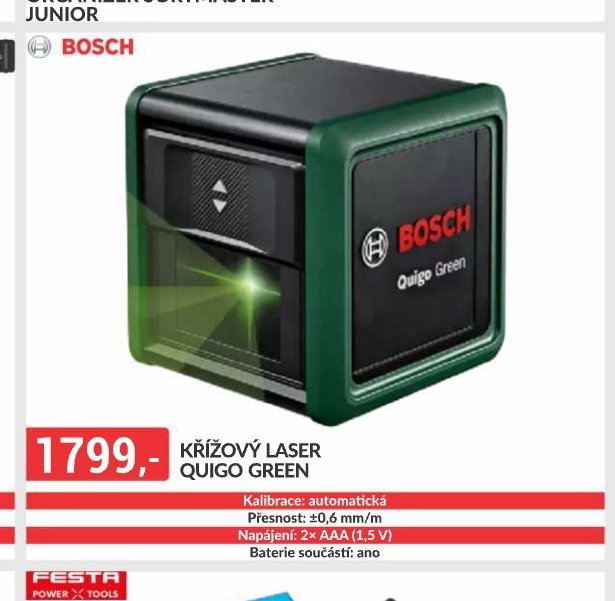 KŘÍŽOVÝ LASER QUIGO GREEN