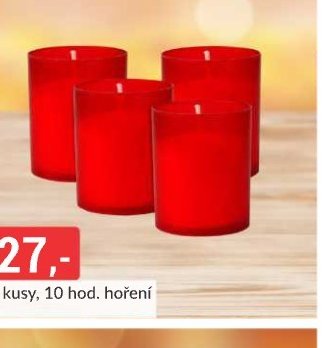 Hřbitovní svíčka červená 4 kusy