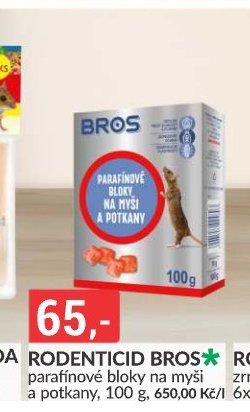 RODENTICID BROS PARAFFINOVÉ BLOKY