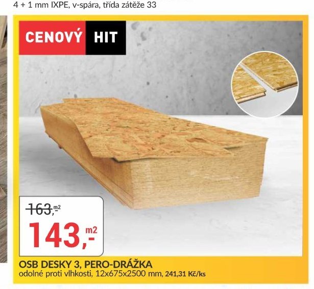 OSB DESKY 3, PERO-DRÁŽKA