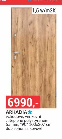ARKADIA vchodové, venkovní zateplené polystyrenem 55 mm, 