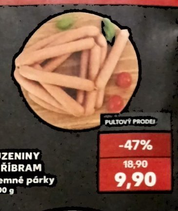UZENINY PŘÍBRAM Jemné párky 100 g