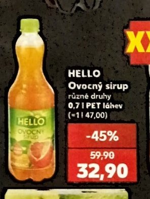 Hello Ovocný sirup