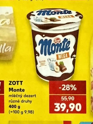 ZOTT Monte mléčný dezert