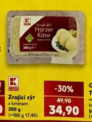 Zrající sýr s kminem