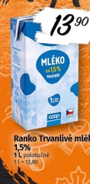 Ranko Trvanlivé mléko 1,5%