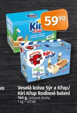 Veselá kráva Sýr a Křup / Kiri Křup Rodinné balení