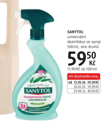SANYTOL univerzální dezinfekce ve spreji