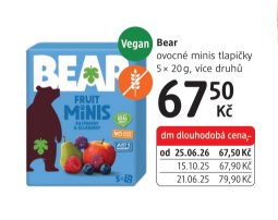 Bear ovocné minis tlapičky 5x20g, více druhů
