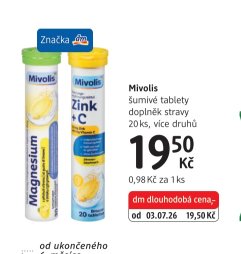 Mivolis šumivé tablety, více druhů
