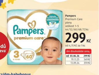 Pampers Premium Care pleny, velikost 1-5