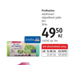 Profissimo zatahovací odpadkové pytle 60l 30 ks