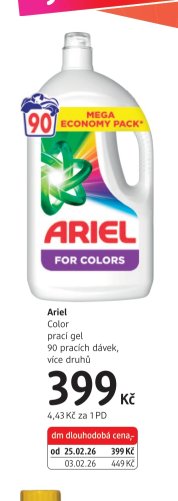 Ariel Color prací gel 90 pracích dávek
