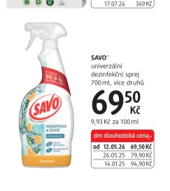 SAVO univerzální dezinfekční sprej 700 ml