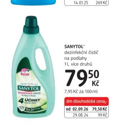 SANYTOL dezinfekční čistič na podlahy 1l