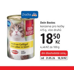 Dein Bestes konzerva pro kočky 415 g