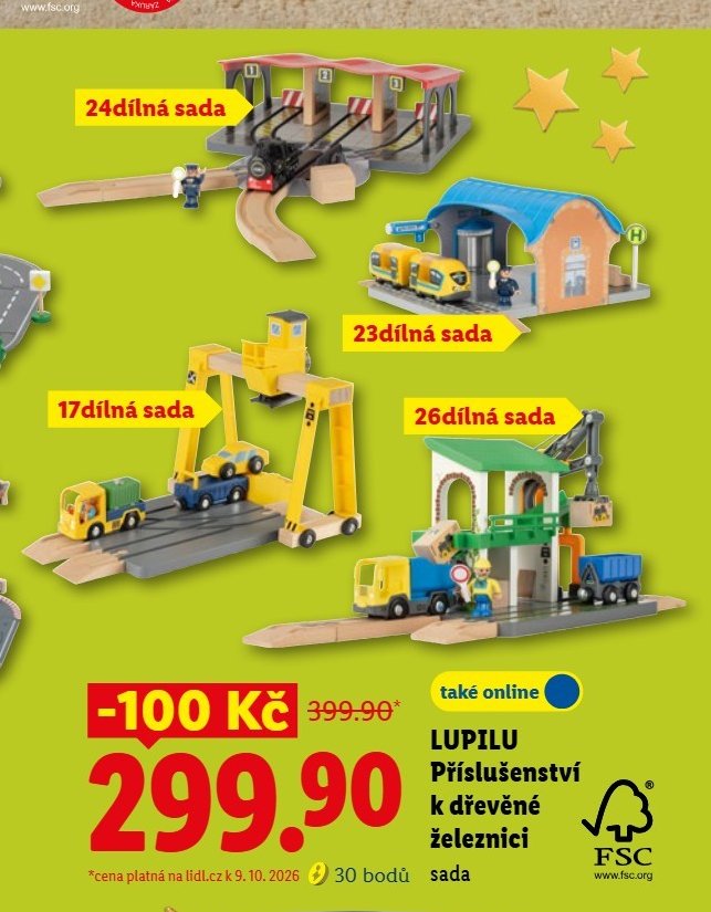 LUPILU Příslušenství k dřevěné železnici