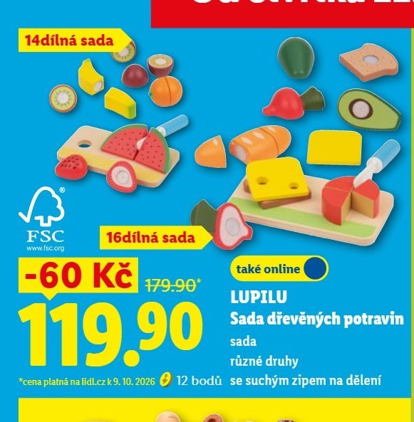 LUPILU Sada dřevěných potravin