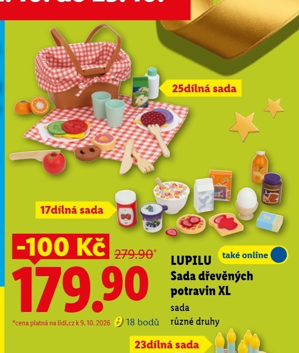 LUPILU Sada dřevěných potravin XL