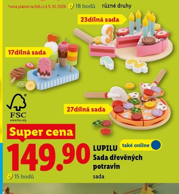 LUPILU Sada dřevěných potravin