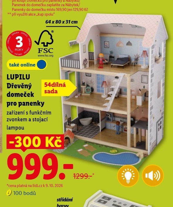 LUPILU Dřevěný domeček pro panenky