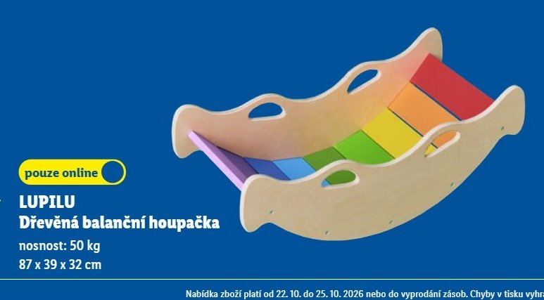 LUPILU Dřevěná balanční houpačka