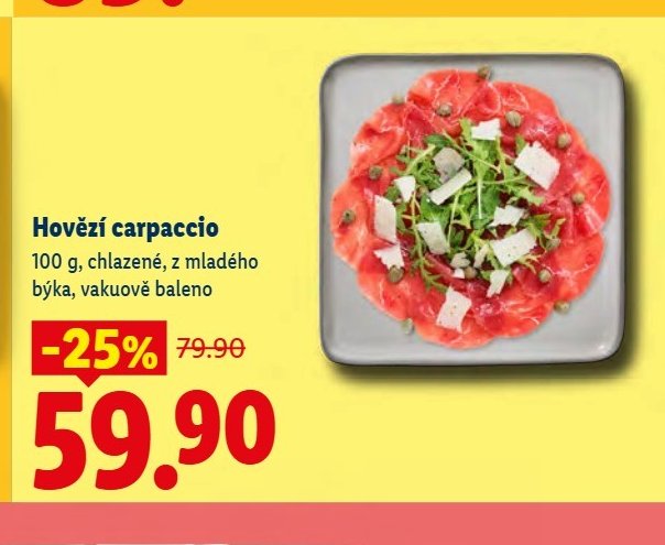 Hovězí carpaccio