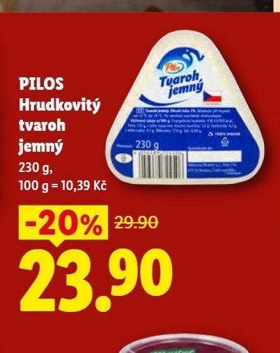PILOS Hrudkovitý tvaroh jemný