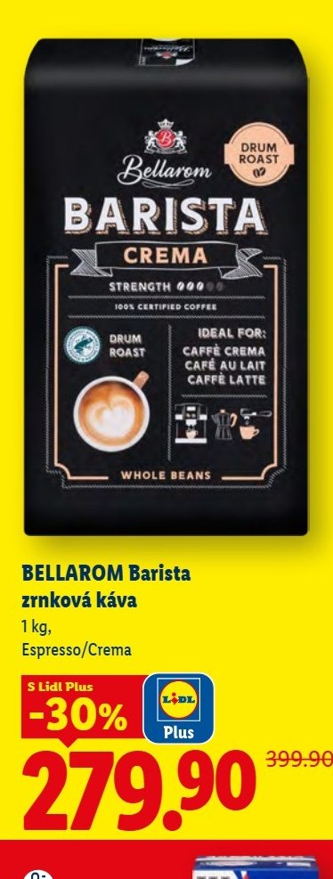 BELLAROM BARISTA zrnková káva