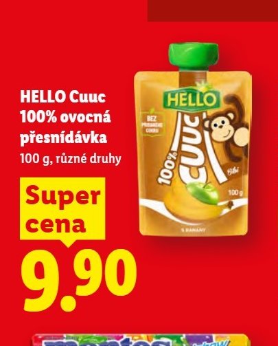 HELLO Cuuc 100% ovocná přesnídávka