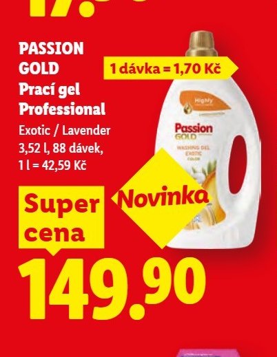 PASSION GOLD Prací gel Professional