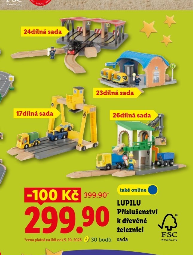 LUPILU Příslušenství k dřevěné železnici