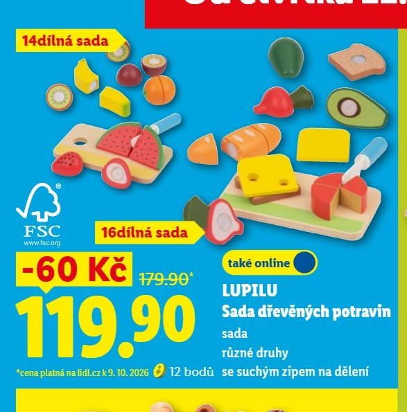 LUPILU Sada dřevěných potravin