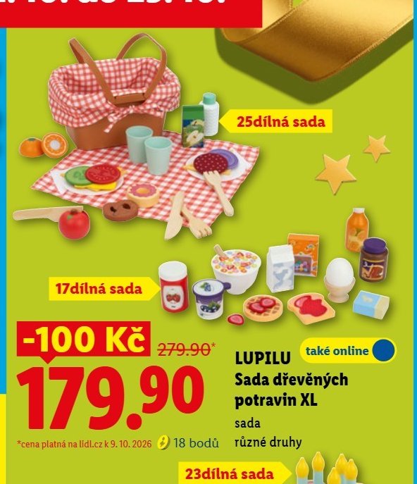 LUPILU Sada dřevěných potravin XL