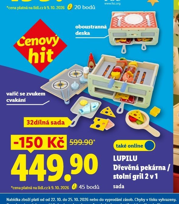 LUPILU Dřevěná pekárna / stolní gril 2 v 1