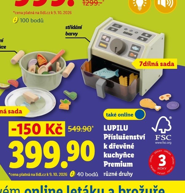 LUPILU Příslušenství k dřevěné kuchyňce Premium