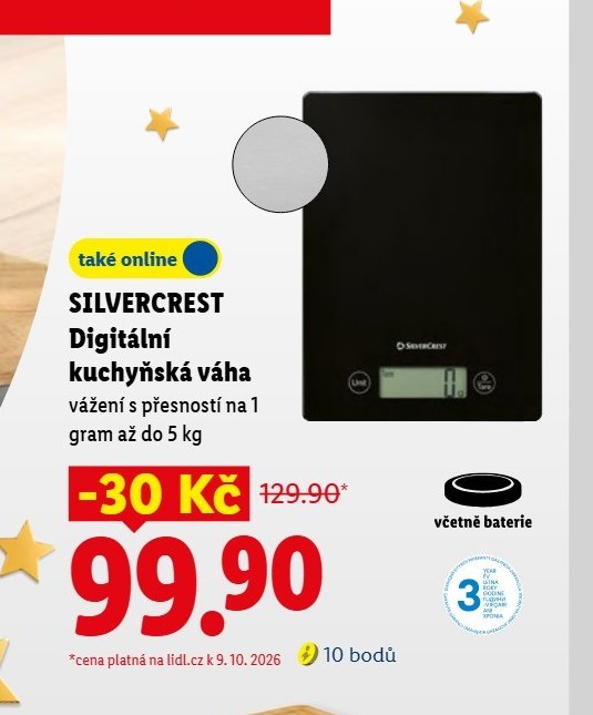 SILVERCREST Digitální kuchyňská váha