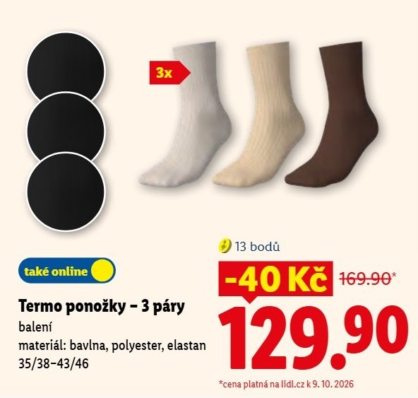 Termo ponožky – 3 páry