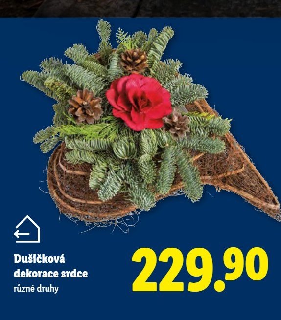 Dušičková dekorace srdce