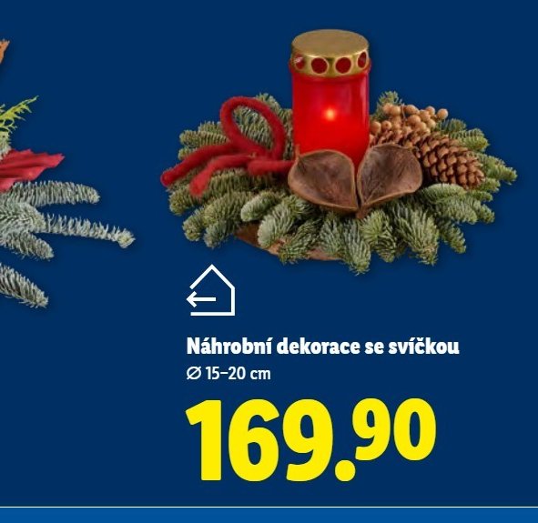 Náhrobní dekorace se svíčkou
