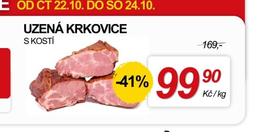 Uzená krkovice s kostí