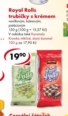 Royal Rolls trubičky s krémem